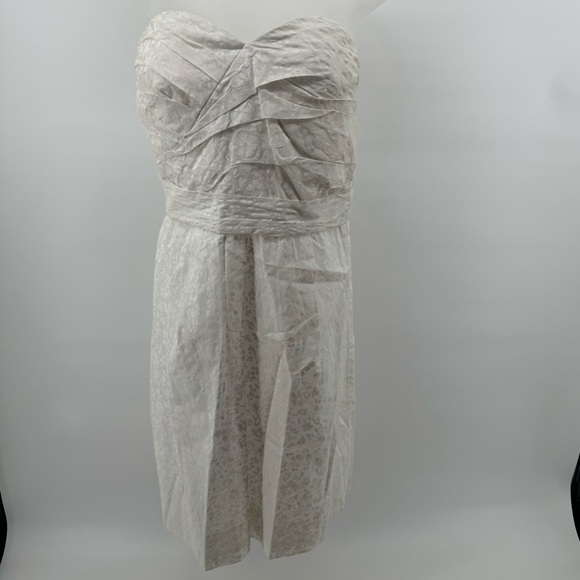 Marc by Marc Jacobs Floral Cotton Strapless Dress with Ruched Bodice - Size 10 - Picture 7 of 12